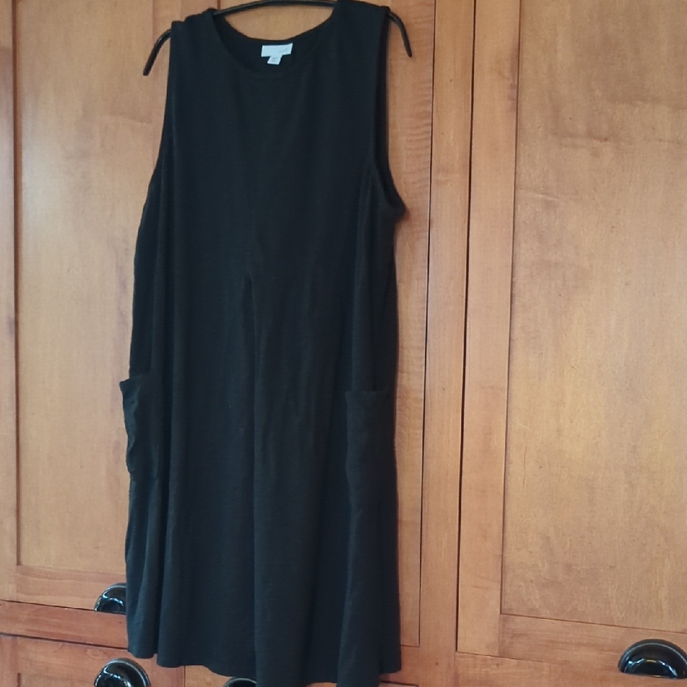 J. Jill Black Sleeveless Lounge Dress Petite XL